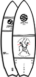 Santa Cruz Ozzy Skeleton Dance 5' Wing Swallow with Bag Surfboard