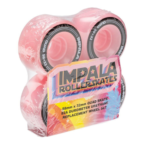 Impala Skate Wheel 58mmx32mm 82a Pink - 4 Pack